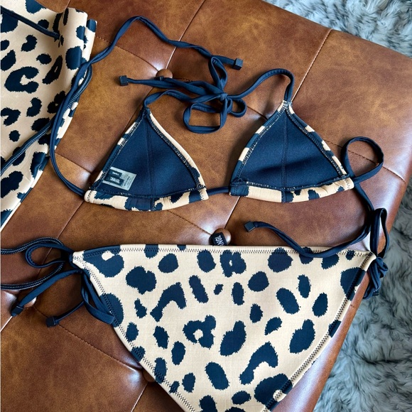 Triangl Swimwear Leopard Print Bikini Set w/Bag - Picture 6 of 7